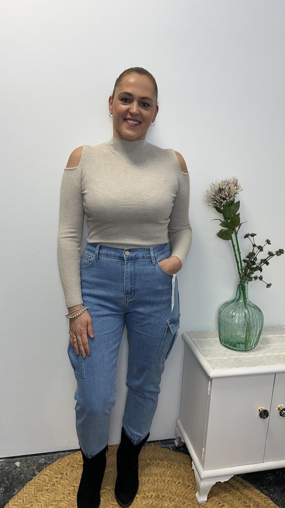 JERSEY MUJER PUNTO HOMBROS DESCUBIERTOS