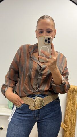 Camisa de rayas bicolor