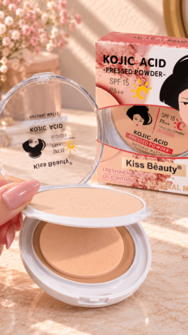 Polvo compacto Kiss Beauty con ácido kójico