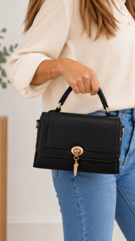 👜 Bolso Elegante con Detalle Dorado