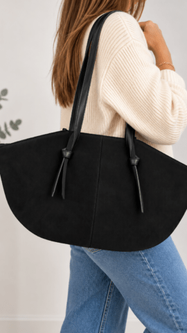 👜 Bolso Shopper Negro de Gran Capacidad