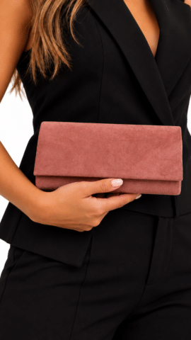 ✨ Bolso de mano rosa empolvado ✨