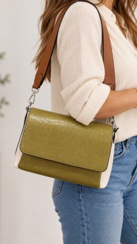 👜 Bolso de Solapa con Textura Coco