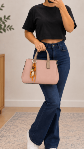 Alternative view of Bolso de mano en tonos pastel
