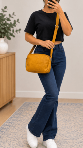 Bolso bandolera mostaza