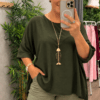 Blusa oversize con colgante de regalo ✨ - Imagen 3